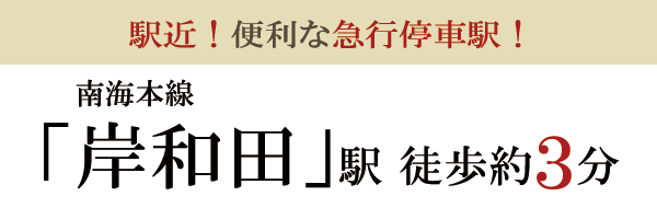 岸和田駅徒歩3分